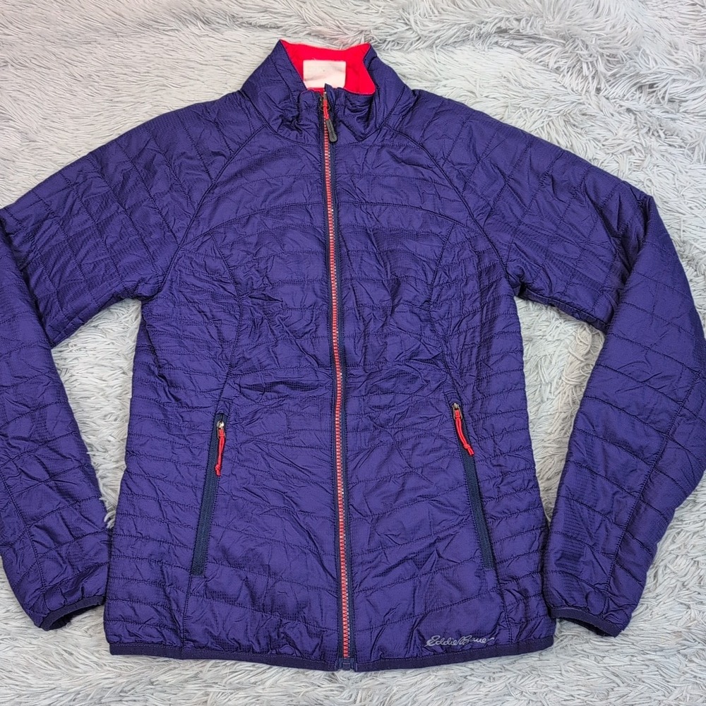 Eddie Bauer Jacket Womens XS Blue Orange Reversible Gorpcore Zip Up Athletic